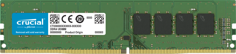 Crucial 8GB (1x8GB) DDR4 UDIMM 3200MHz CL22 1.2V Ranked Desktop PC Memory RAM ~C