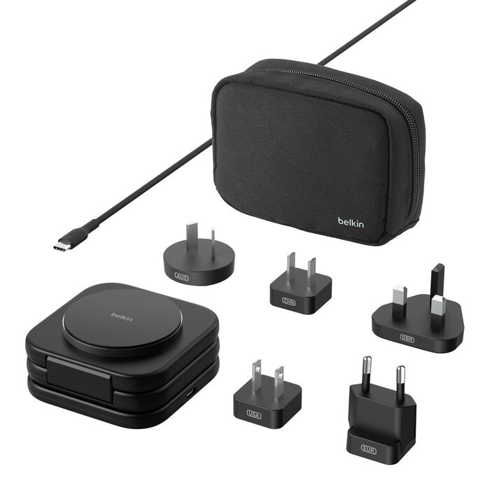 Belkin BoostCharge Pro Convertible 3-in-1 Magnetic Wireless Charging Travel Pad