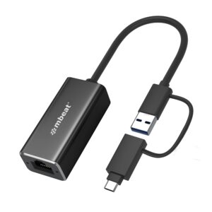 (LS) mbeat® 2-in-1 USB 3.1 Gigabit LAN Adapter with USB-C Converter/ USB 3.1/ R