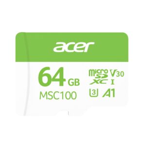 Acer MSC100-64GB microSD Express Read & Write Speed up to 100 MB/s & 30MB/s BL.9