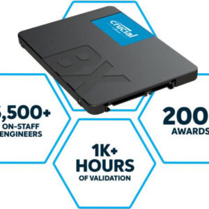 Crucial BX500 2TB 2.5' SATA3 6Gb/s SSD - 3D NAND 540/500MB/s 7mm 1.5 mil MTBF 3y