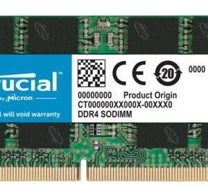 Crucial 16GB (1x16GB) DDR4 SODIMM 3200MHz CL22 1.2V Single Ranked Laptop Laptop