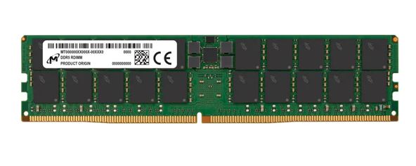 Micron 64GB (1x64GB) DDR5 RDIMM 6400MHz CL52 2Rx4 ECC Registered Server Data Cen