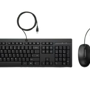 HP 225 USB Wired Desktop Keyboard Mouse Combo G2 USB-A Three button mouse adjust