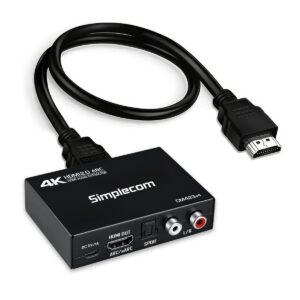 Simplecom CM423v4 HDMI 2.0 Audio Extractor Dual-Mode with ARC/eARC Optical SPDIF