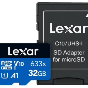 Lexar High-Performance 633x 32GB microSDHC™/ microSDXC™ UHS-I Card BLUE Seri