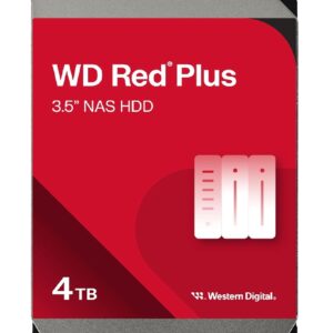 Western Digital WD Red Plus 4TB 3.5' NAS HDD SATA III NAS Hard Drive 5400 RPM 12