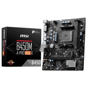 MSI B450M-A PRO MAX II AMD M-ATX Motherboard - AM4 Ryzen
