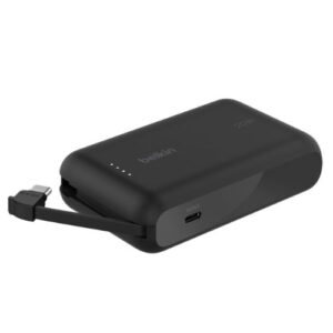 Belkin BoostCharge 10K Power Bank with Integrated 20W USB-C Cable (5.7 cm)  - Bl