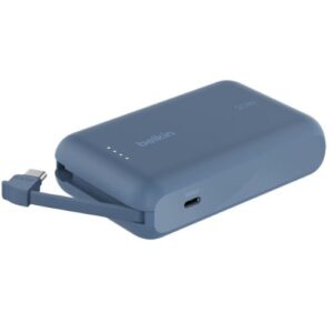 Belkin BoostCharge 10K Power Bank with Integrated 20W USB-C Cable (5.7 cm)  - Bl
