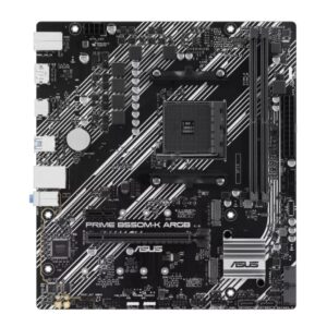 ASUS AMD PRIME B550M-K ARGB (Ryzen AM4) Micro-ATX Motherboard