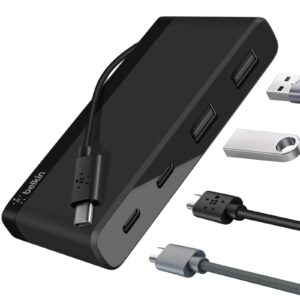 Belkin USB-C 4-Port Mini Hub (USB Type-C) - Black(F4U090btBLK)
