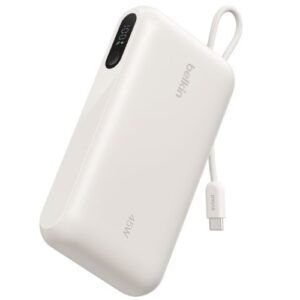 Belkin UltraCharge 20K mAh Power Bank & Display w/ Integrated USB-C Cable(20cm)-