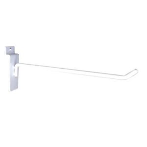 8ware 32cm Universal Hooks Peg Board (Pack of 10) for Slat Wall Grooved Panel fo
