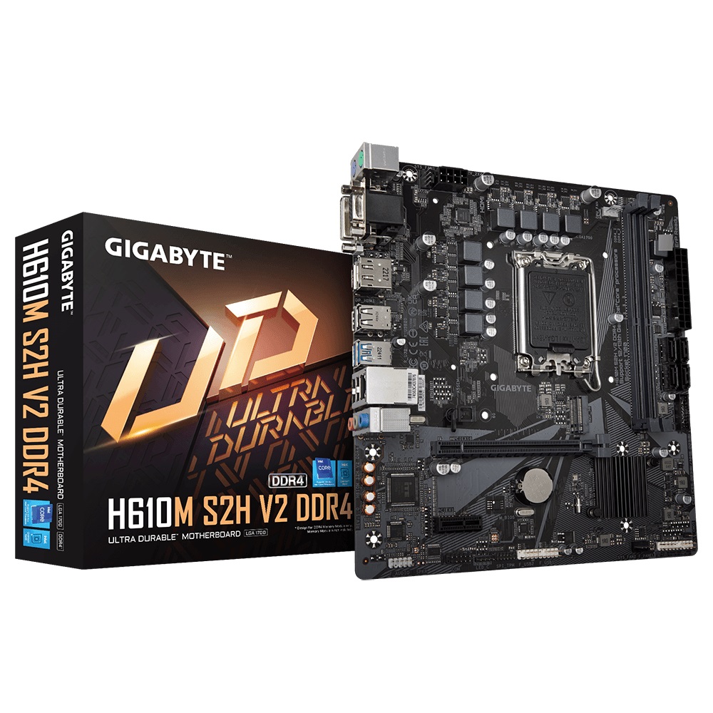 (LS) Gigabyte H610M S2H V2 DDR4 Intel LGA 1700 mATX Motherboard