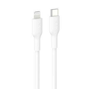 Belkin BoostCharge USB-C Cable(1M) with Lightning Connector - White (CAA021FQ1MW