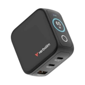 Verbatim Mini GaN Charger 65W with Display