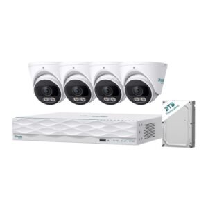TP-Link Omada T5S4-2T 5MP Turret PoE Security Camera System with 2TB HDD